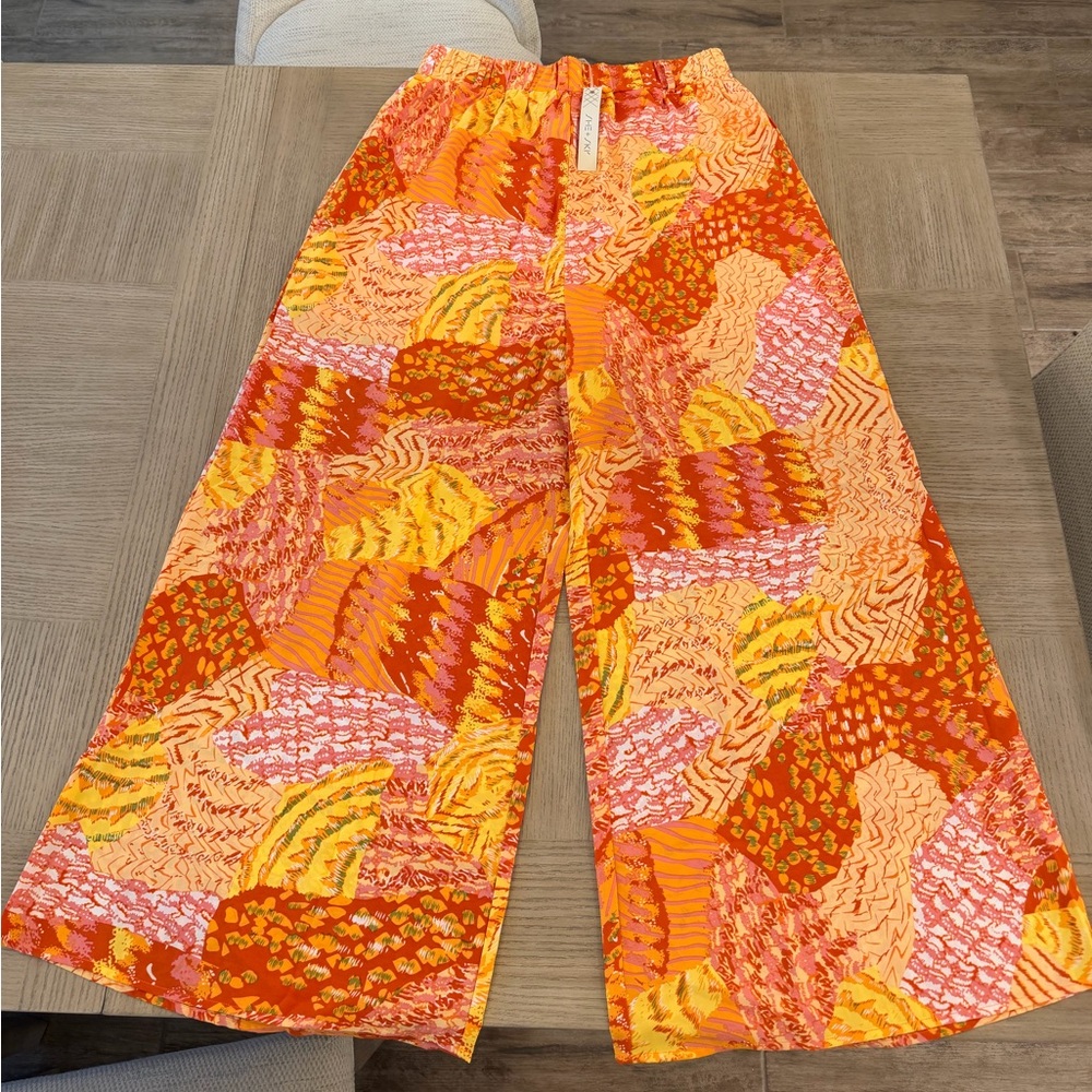 SHE + SKY Wide Leg Boho Pants – Size 1XL NWT